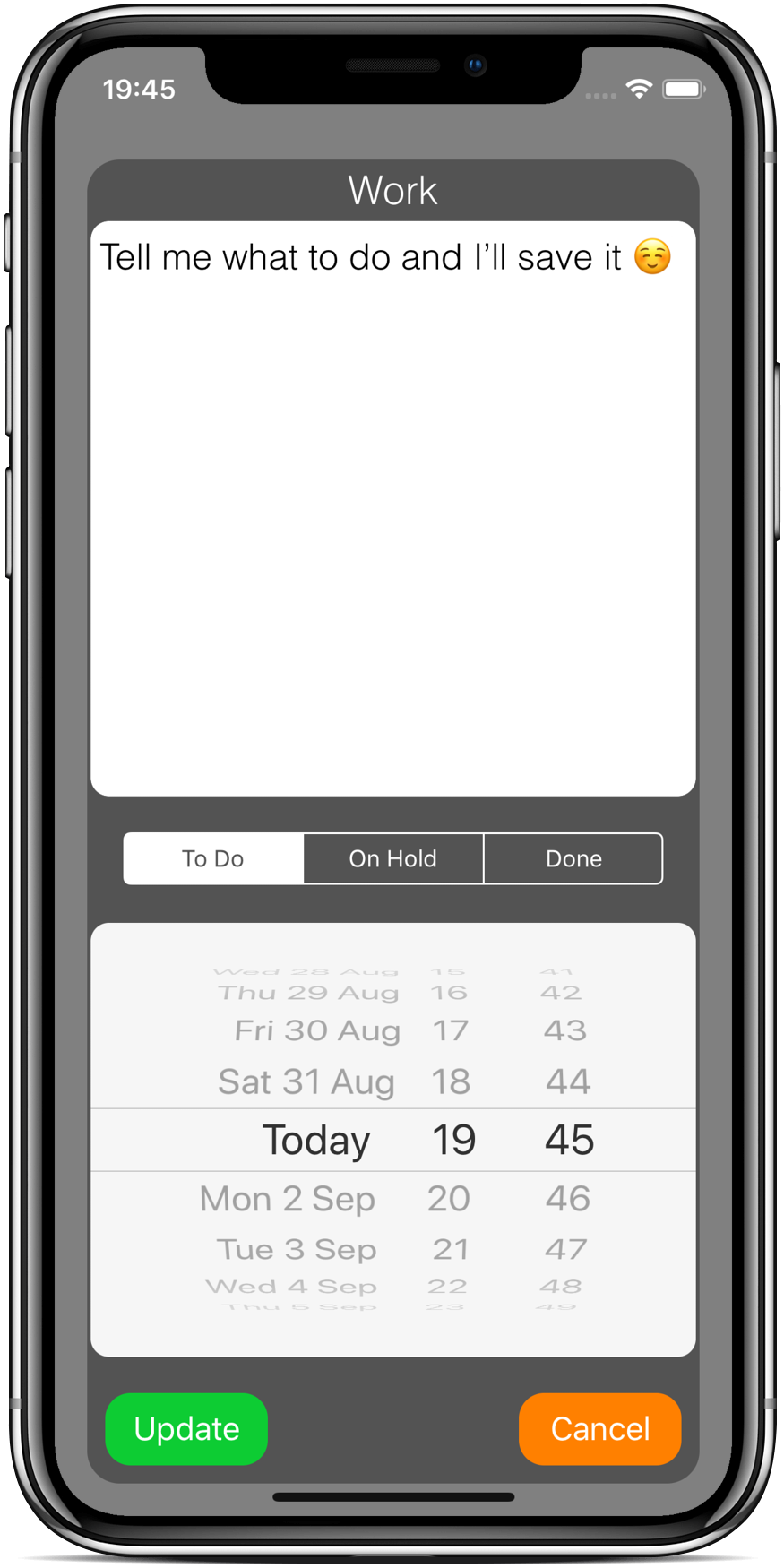 Calculation screen